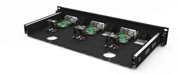 UM-SBC-210 - Kit de montage en rack Raspberry Pi 19″ | 3x emplacement Pi | 7x connecteur | 1,37U
