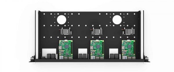 UM-SBC-210 - Kit de montage en rack Raspberry Pi 19″ | 3x emplacement Pi | 7x connecteur | 1,37U