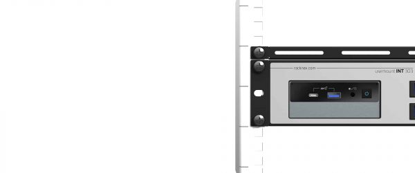 UM-INT-303 - Kit de montage en rack Intel NUC 10″ | Grand | 6x connecteur | 1,66U