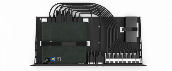 UM-LEN-001 - 19″ Lenovo ThinkCentre / ThinkStation -Kit de montage en rack minuscule | 8x connecteur | 1.00U
